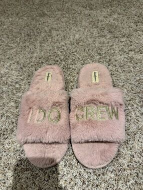 Pink 'I DO CREW' Slippers